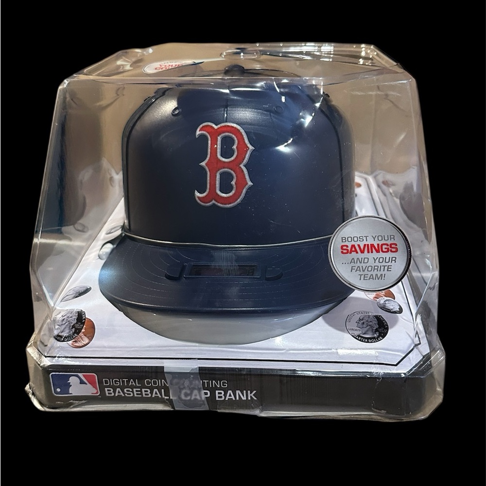 Boston Red Sox Digital Coin Counting Baseball Cap Bank — RARE!!